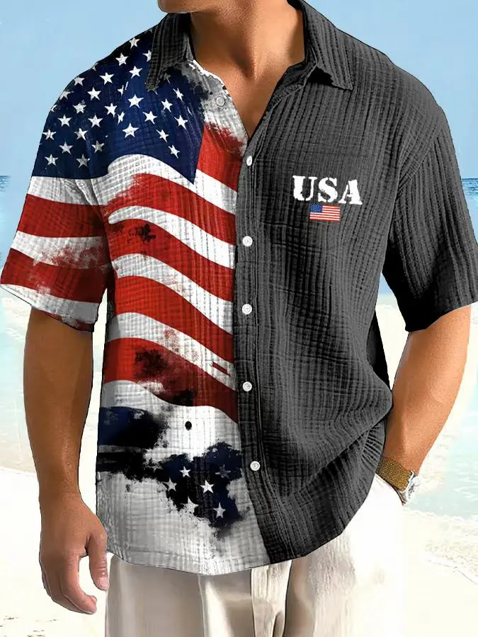 Men's Independence Day Flag Shirt