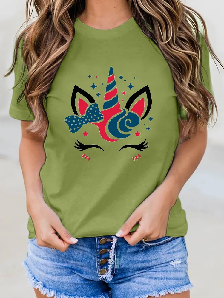 Woman'S Independence Day Short-Sleeved T-Shirt