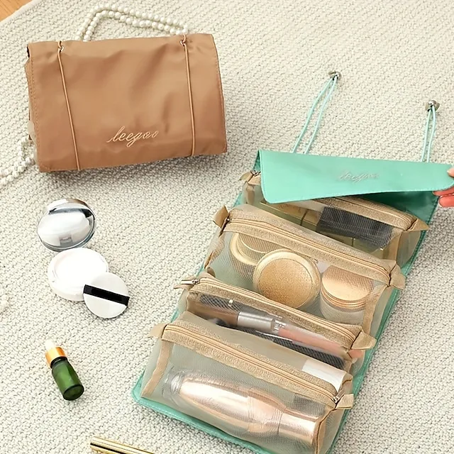 Travel Cosmetic Bag Foldable Makeup Organzier Portable Versatile Toiletry Wash Bag