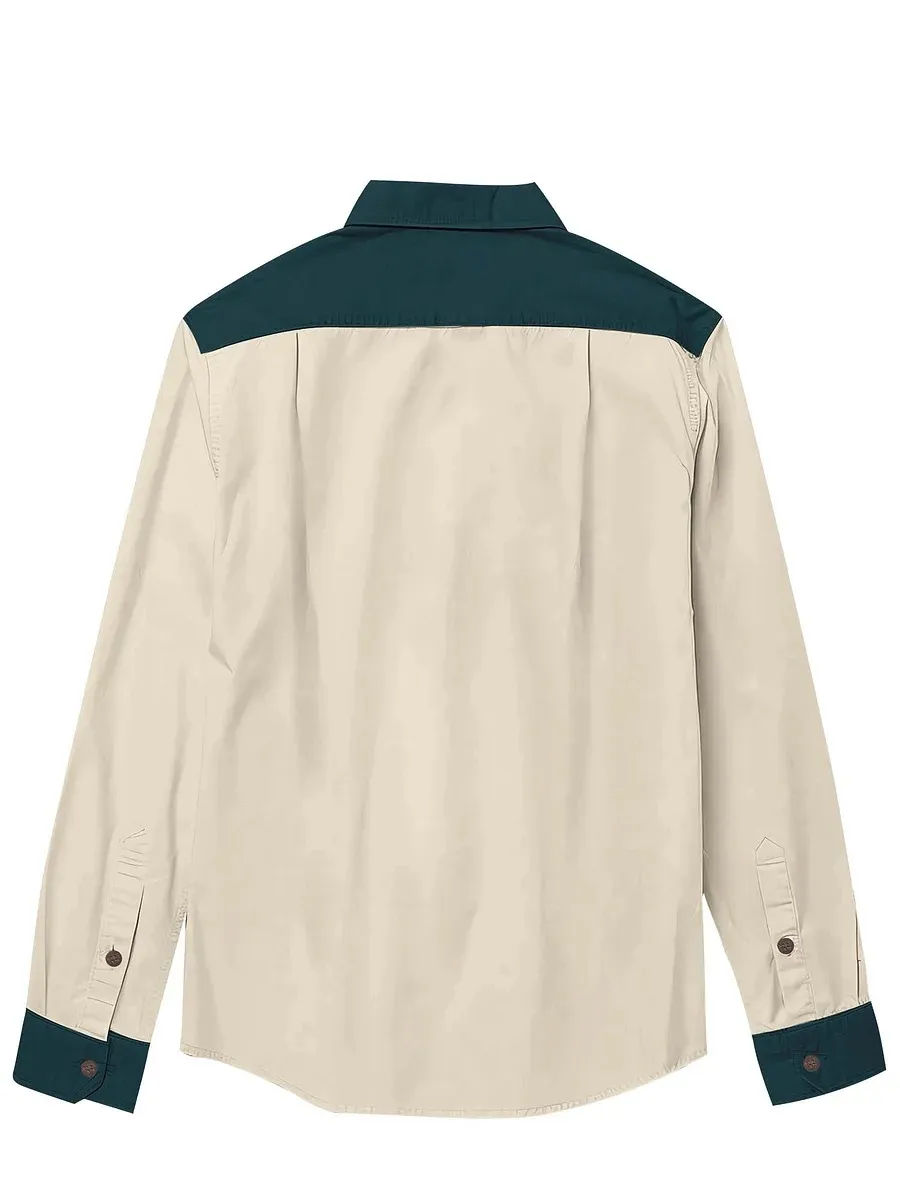 Men's West Sheep Skulls and Flower Long Sleeves Shirt