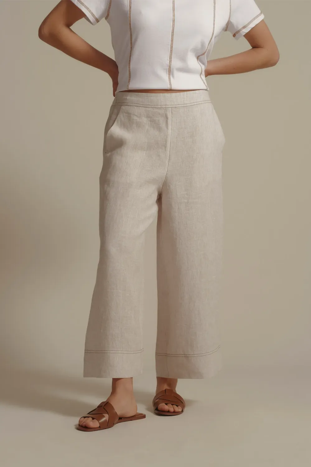 Linen Crop Pant
