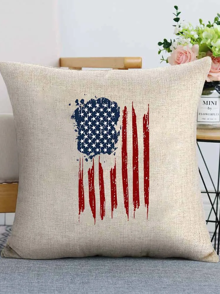 National Flag Printed Throw Pillow