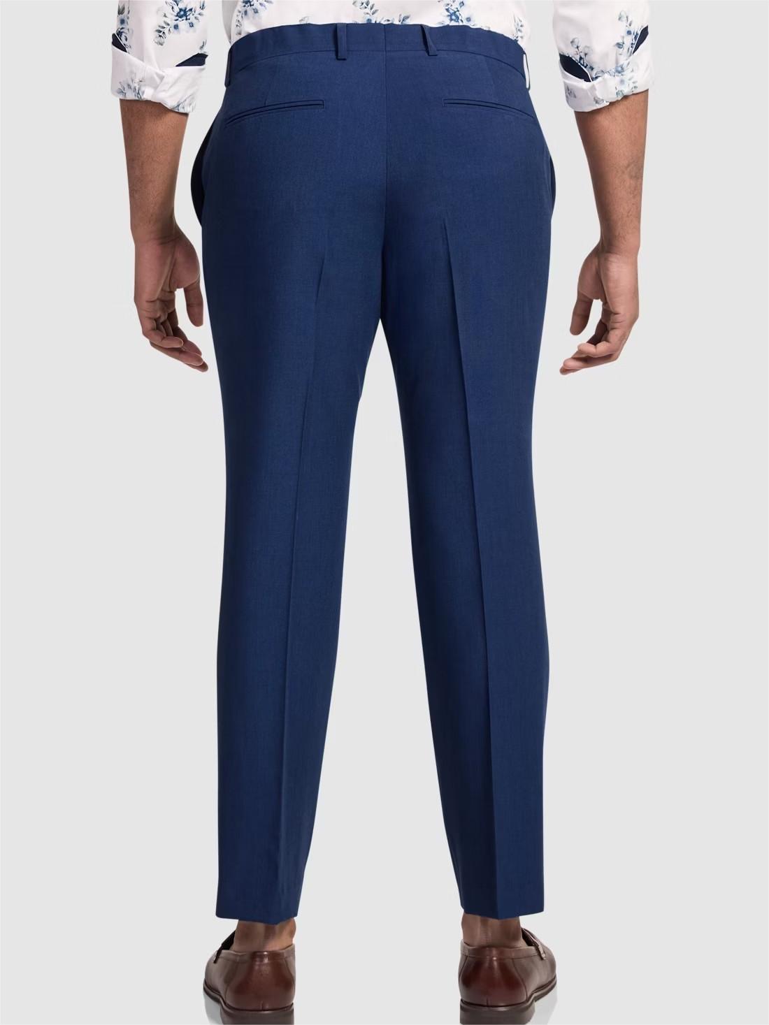 FOLDED CUFF WOOL SUIT TROUSERS