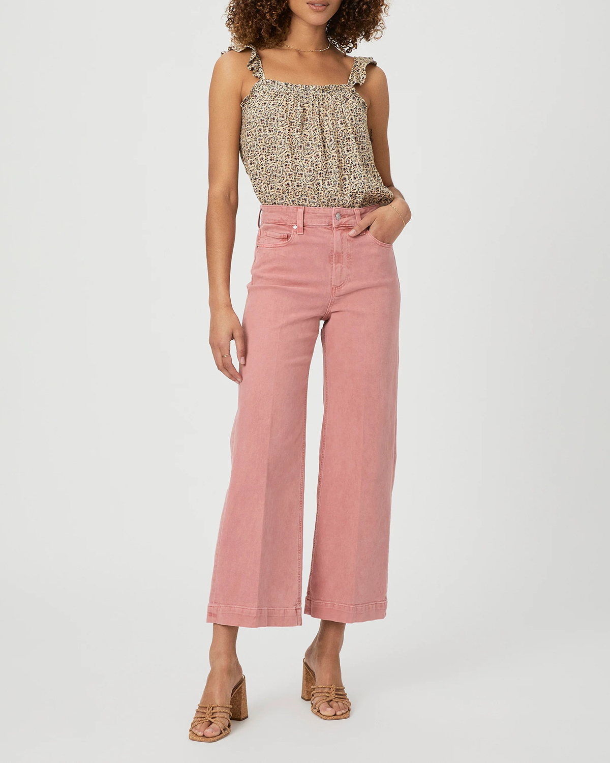 Pink Wide Leg Jeans