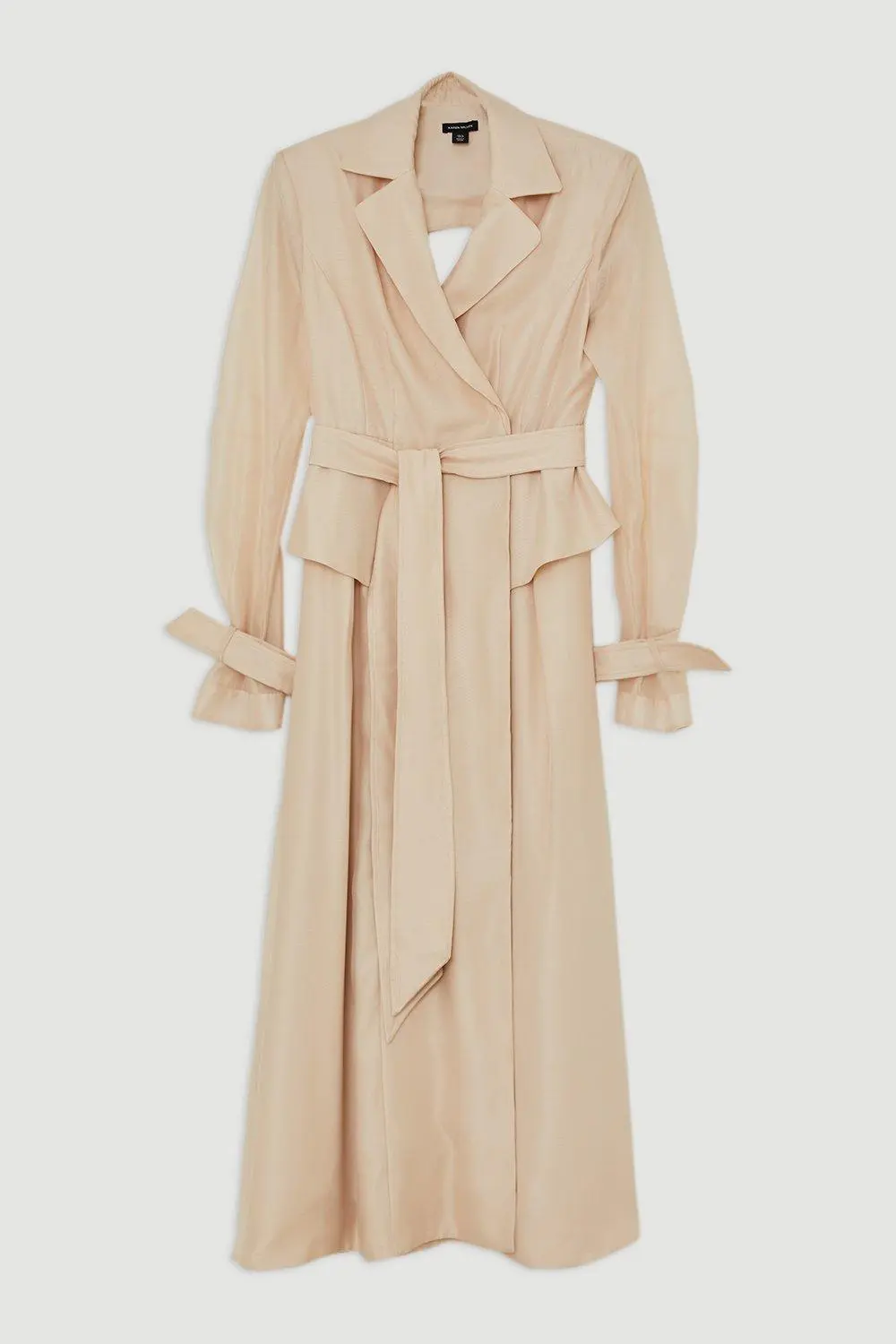 Woven Organdie Trench Dress