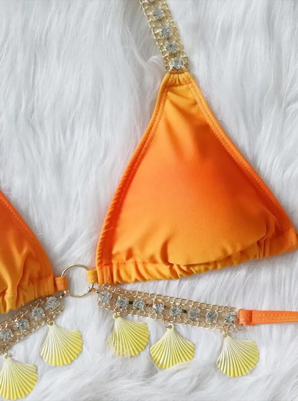 Gradient Metallic Crystal Design Bikini