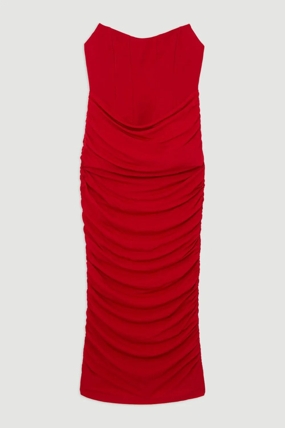 Premium Viscose Jersey Corset Midi Dress