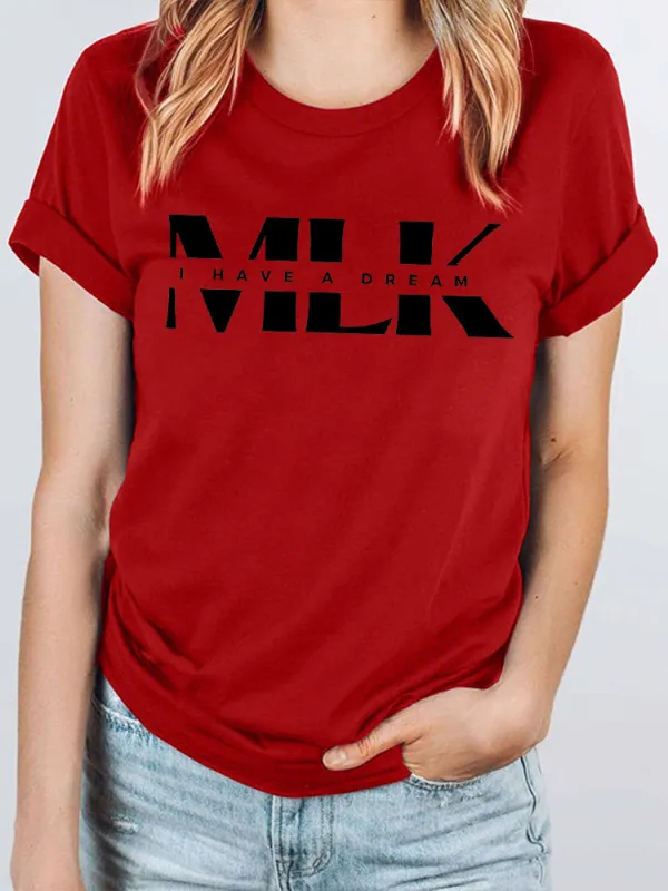 Women'S Round-Neck T-Shirt Mlk I Have A Dream