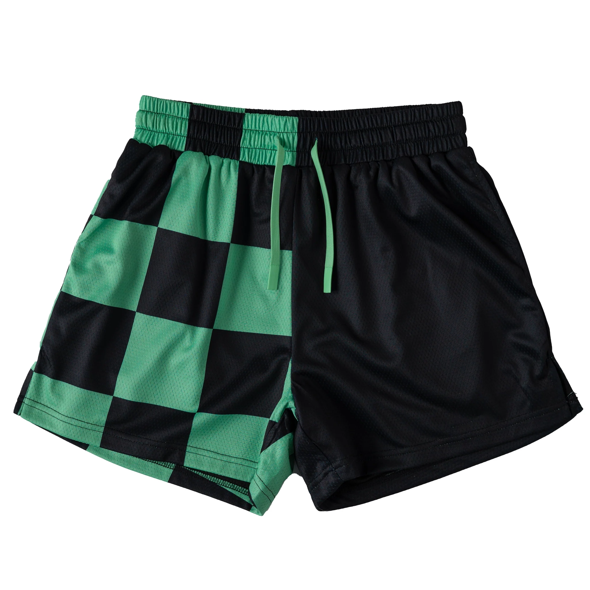 Solids 5 Pack - MUAY THAI SHORTS (MID THIGH CUT) CHECKER - PINK / CREAM