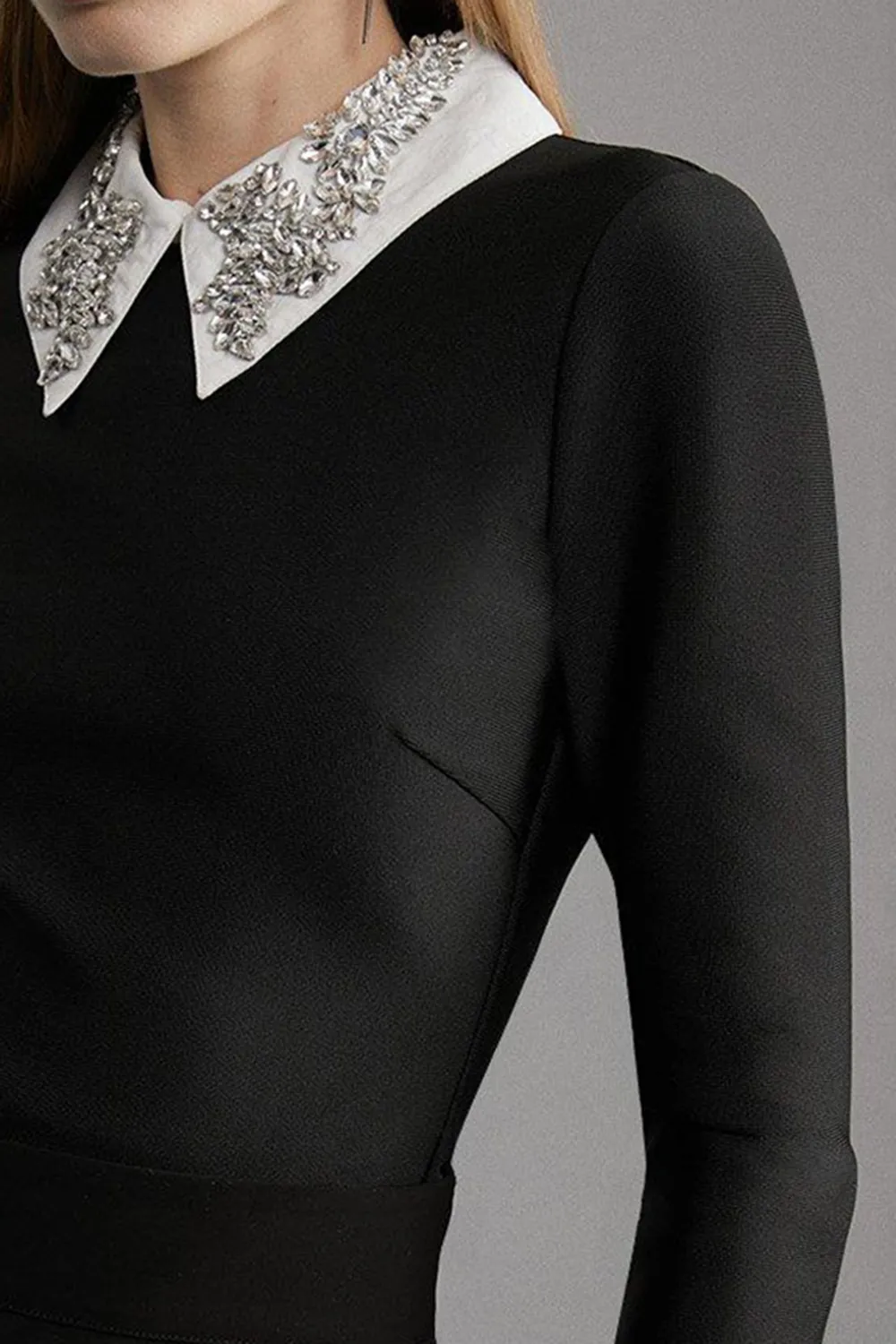 Embellished Collar Knit Top