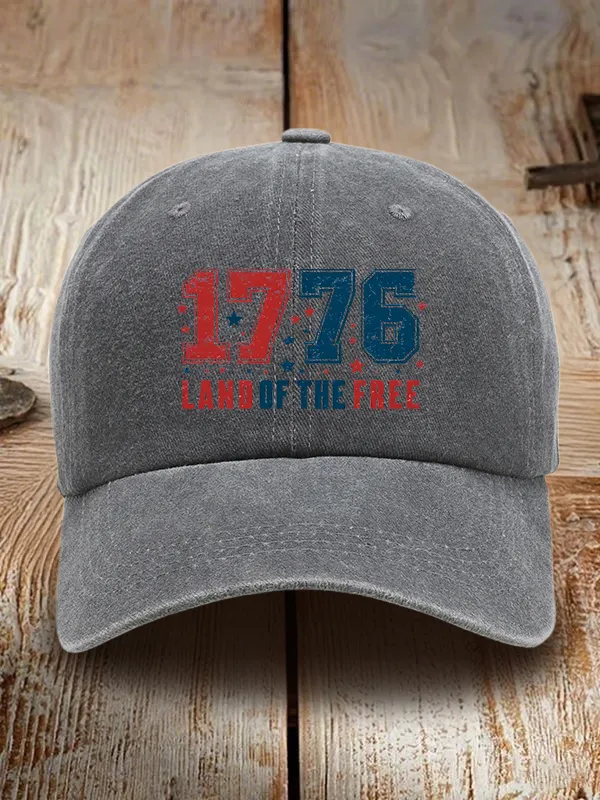 Independence Day Print Washed Baseball Cap