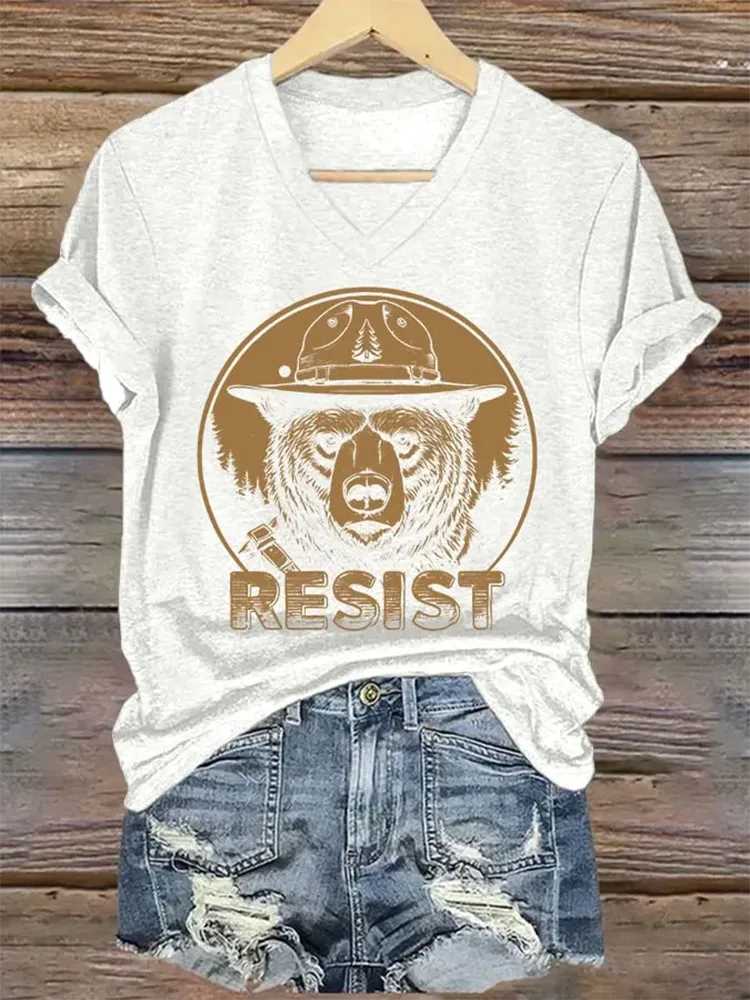 Woman'S Resist V-Neck Short-Sleeve T-Shirt
