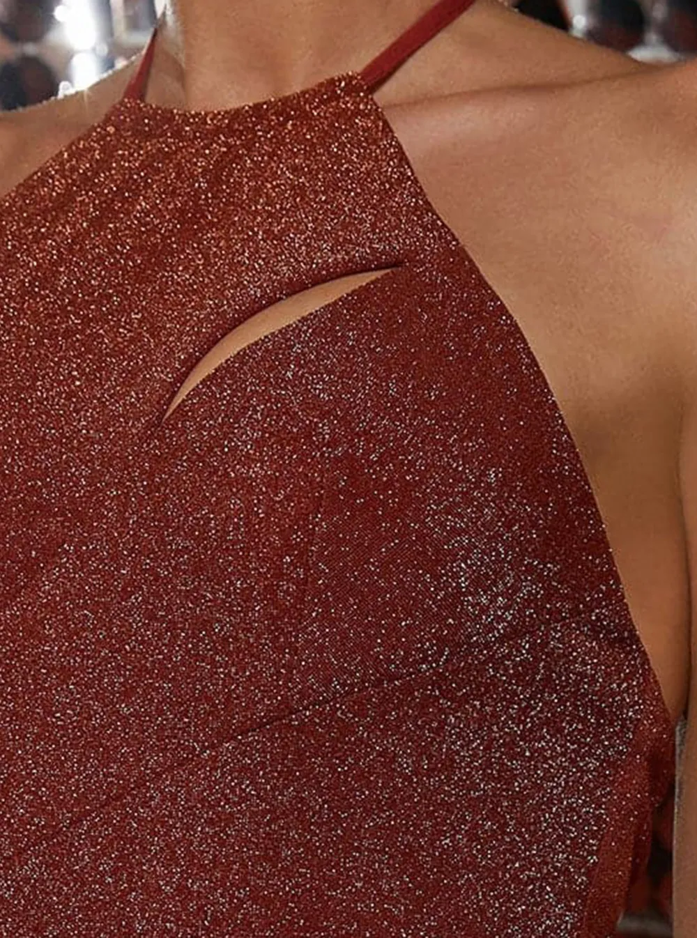 Cutout Open Back Flared Jumpsuit