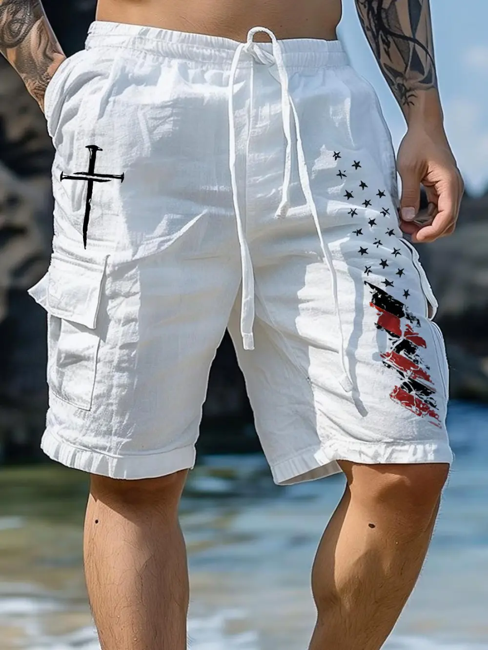 Men's Independence Day Flag Shorts