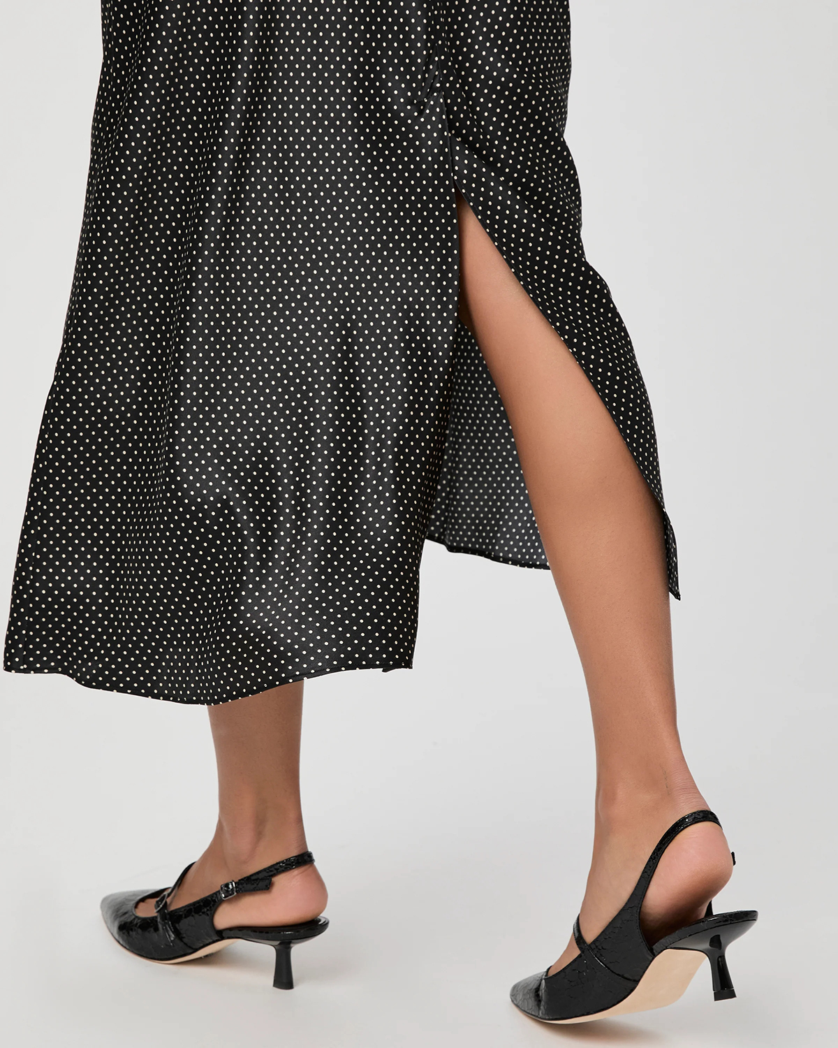 Black And Gray Geometric Print Sleeveless Midi Dress