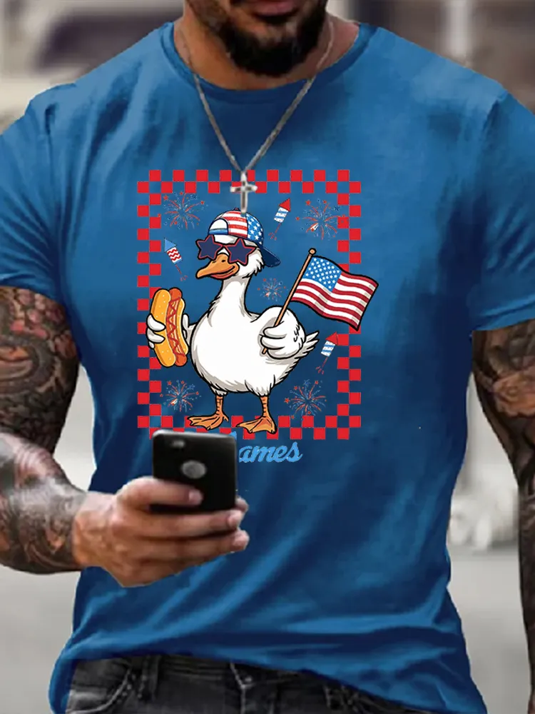 Men'S Games Round-Neck Short-Sleeved T-Shirt