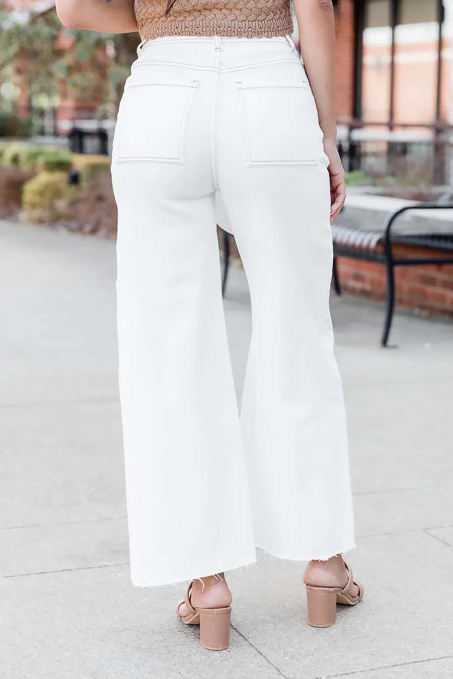 White Wide Leg Jeans