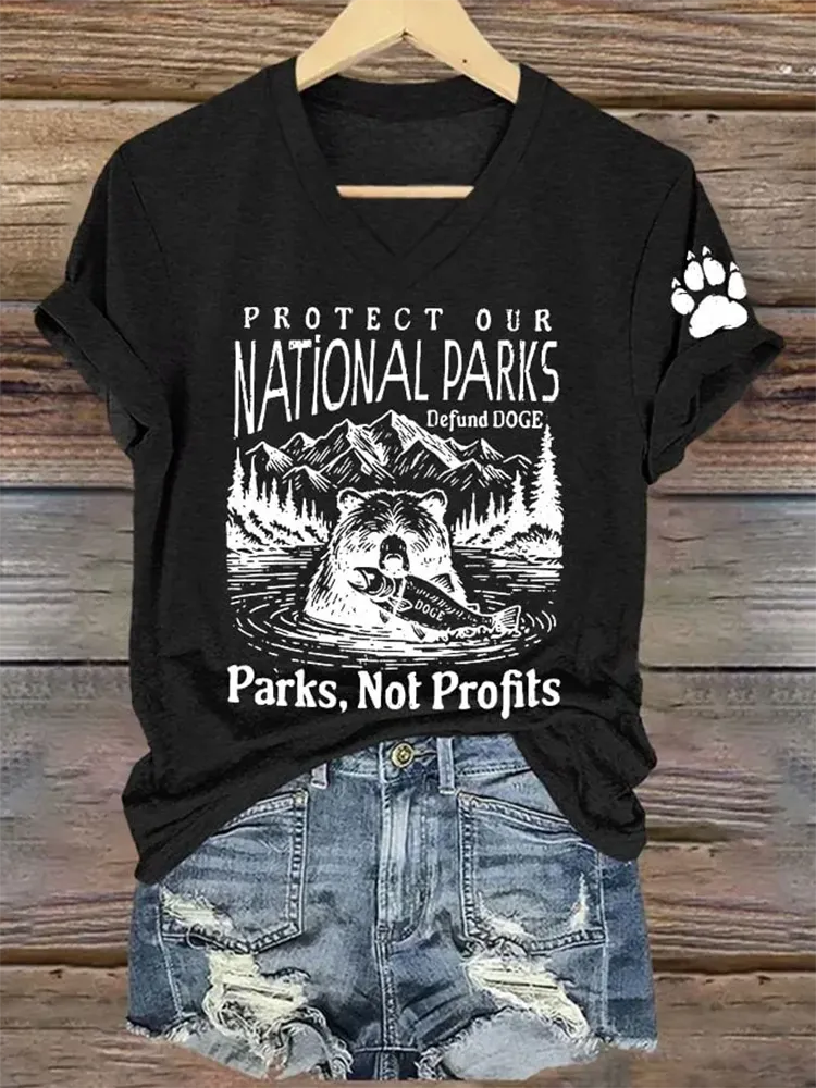 Women'S Protect Our National Parks Printed T-Shirt