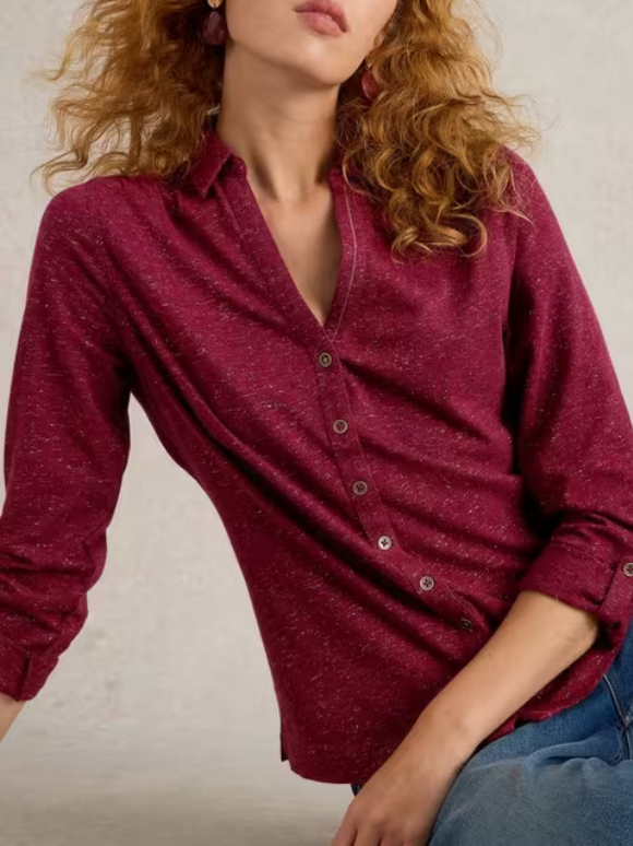 Lapel Sparkle Shirt