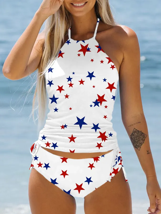 Women'S Star-Printed Swimsuit Set
