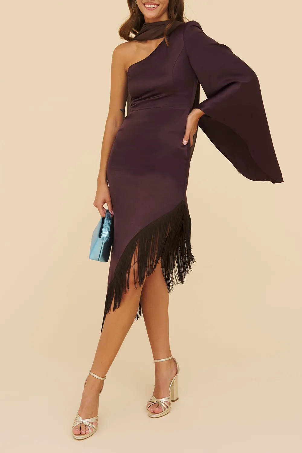 Brown Women's Solid Color Shawl