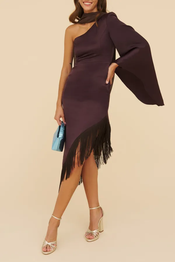 Brown Women's Solid Color Shawl