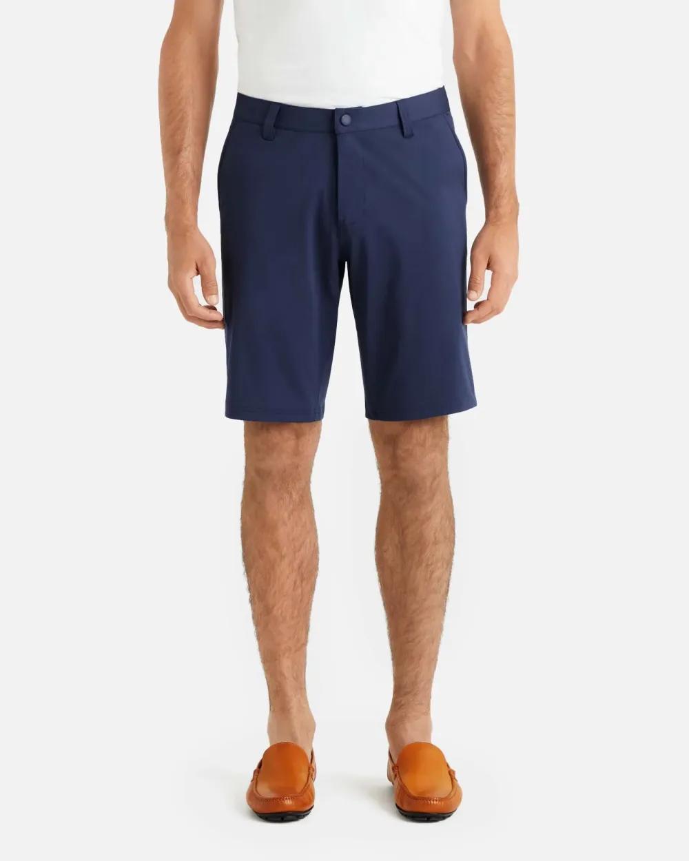 Earth Brown Elastic - Waist Men's Shorts
