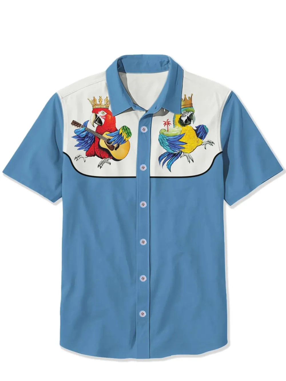Parrot Playing Guitar And Cocktails It'S 5 O'Clock Somewhere Shirt