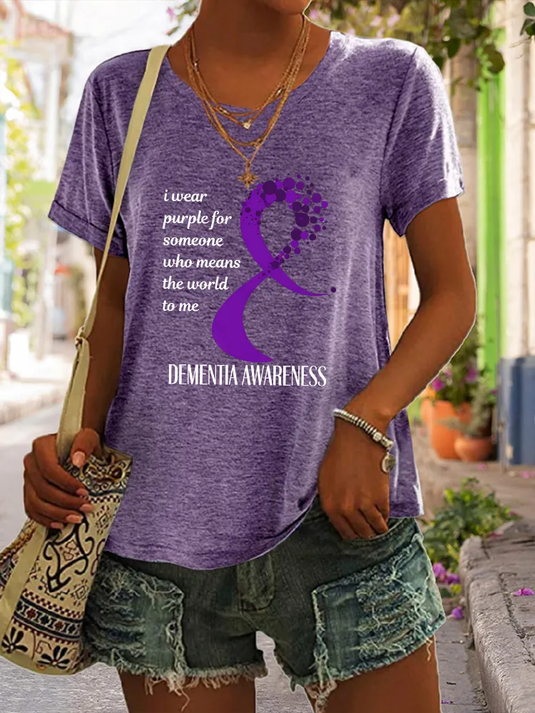 Women'S Dementia Awareness Short-Sleeved T-Shirt
