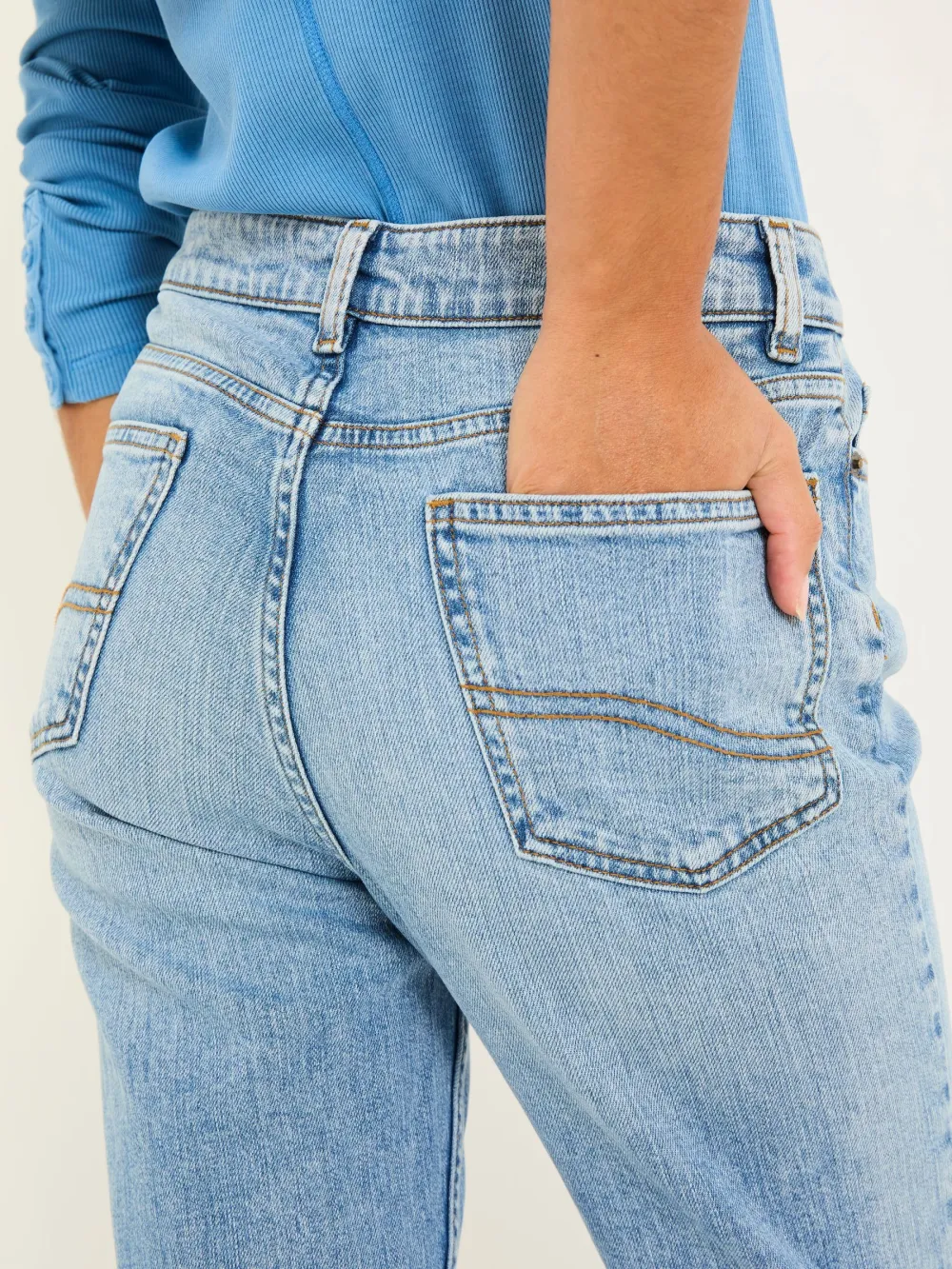 Light Blue Denim Girlfriend Jeans