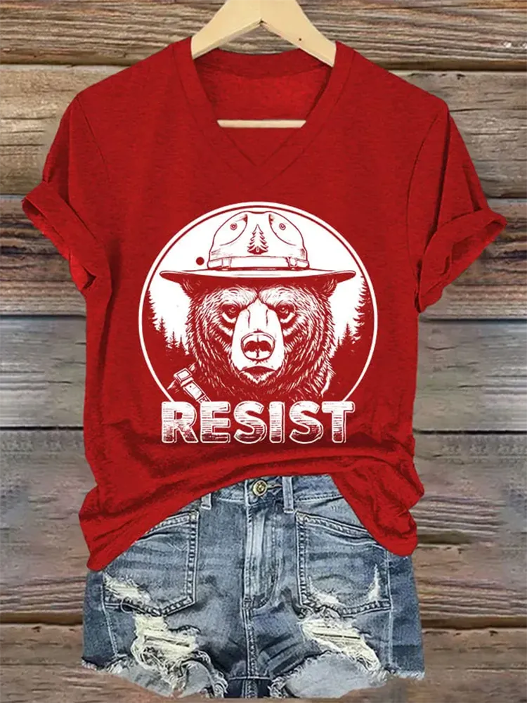 Woman'S Resist V-Neck Short-Sleeve T-Shirt