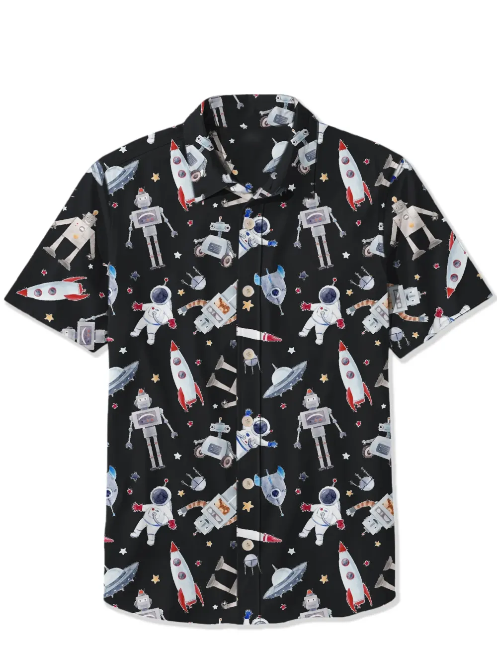 Planet Astronaut Rocket Robot Shirt