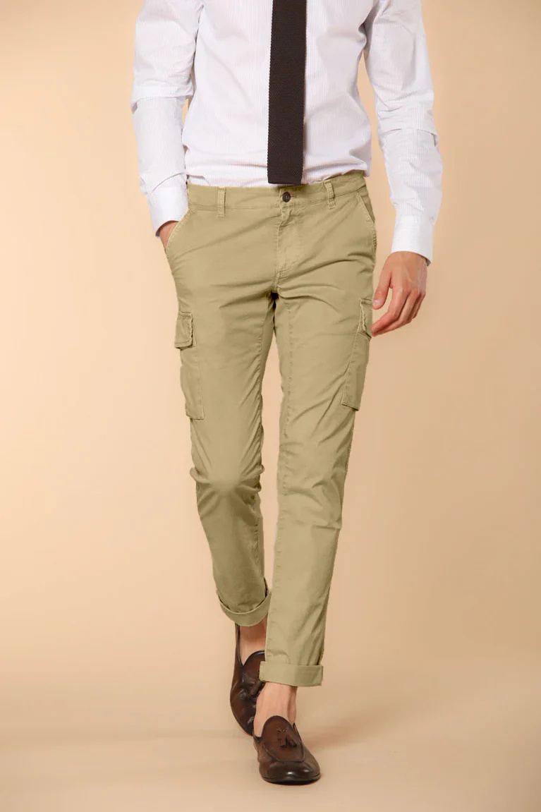 Men's Lightweight Cotton Twill Slim Fit Khaki Overalls