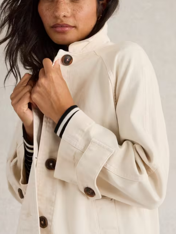 Denim Collared Coat