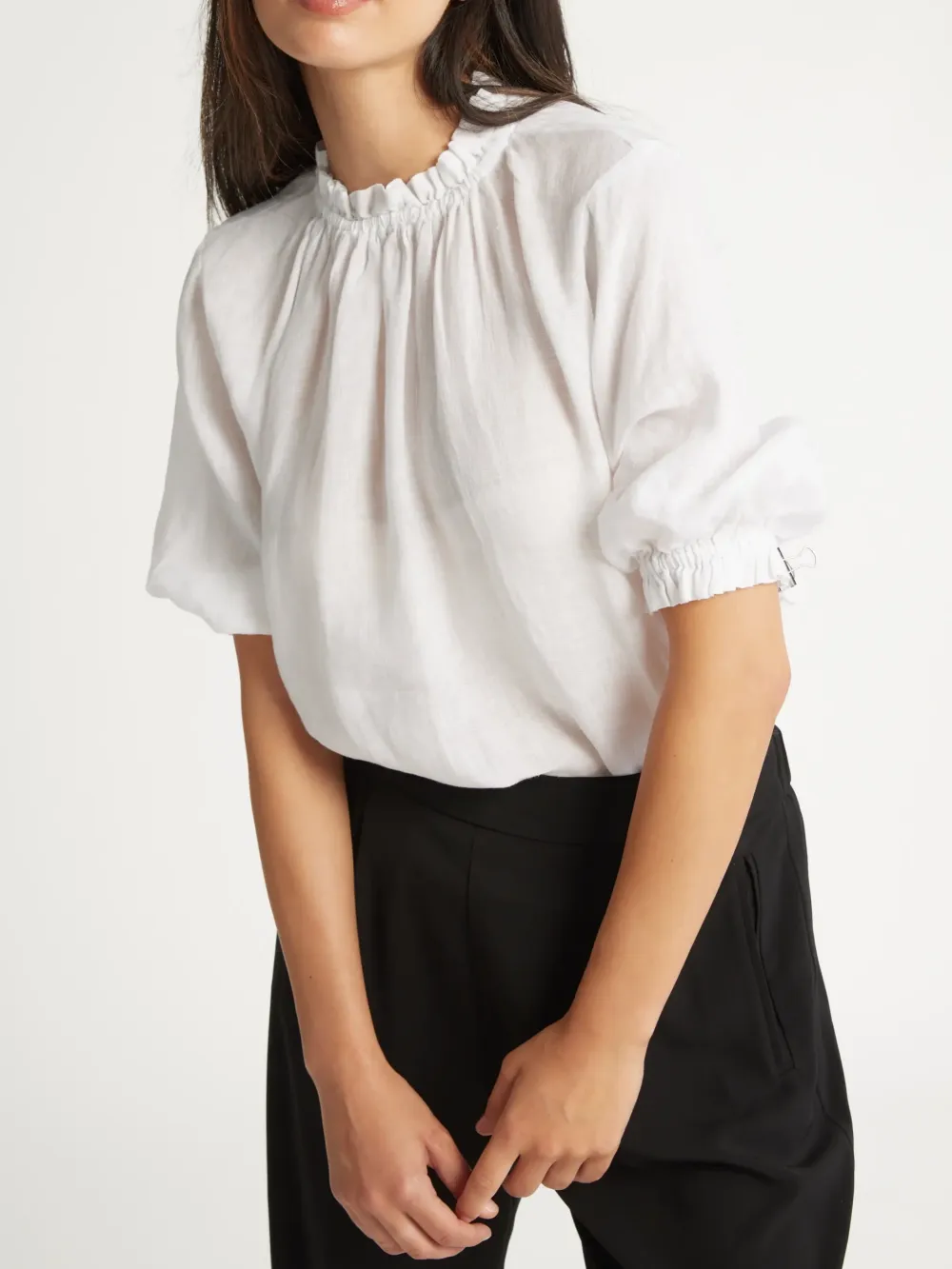 The Frill Detail Short Sleeve Blouse