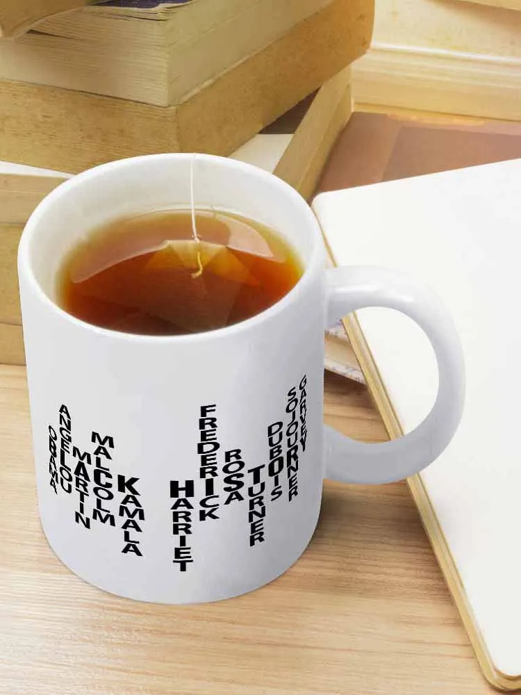 Black Historical Letter Printed Double-Sided Mug