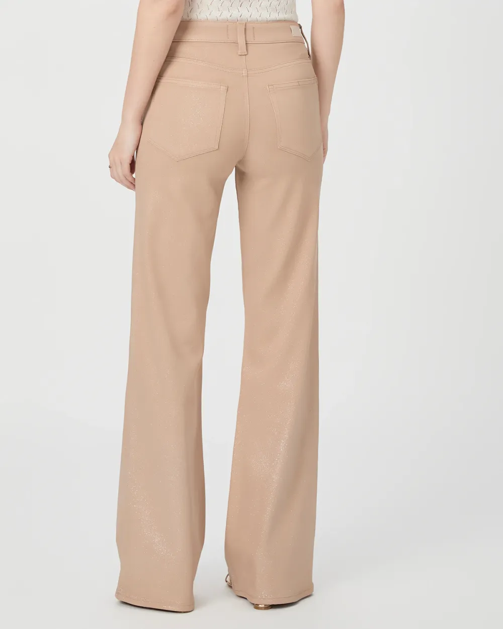 Beige Wide Leg Jeans