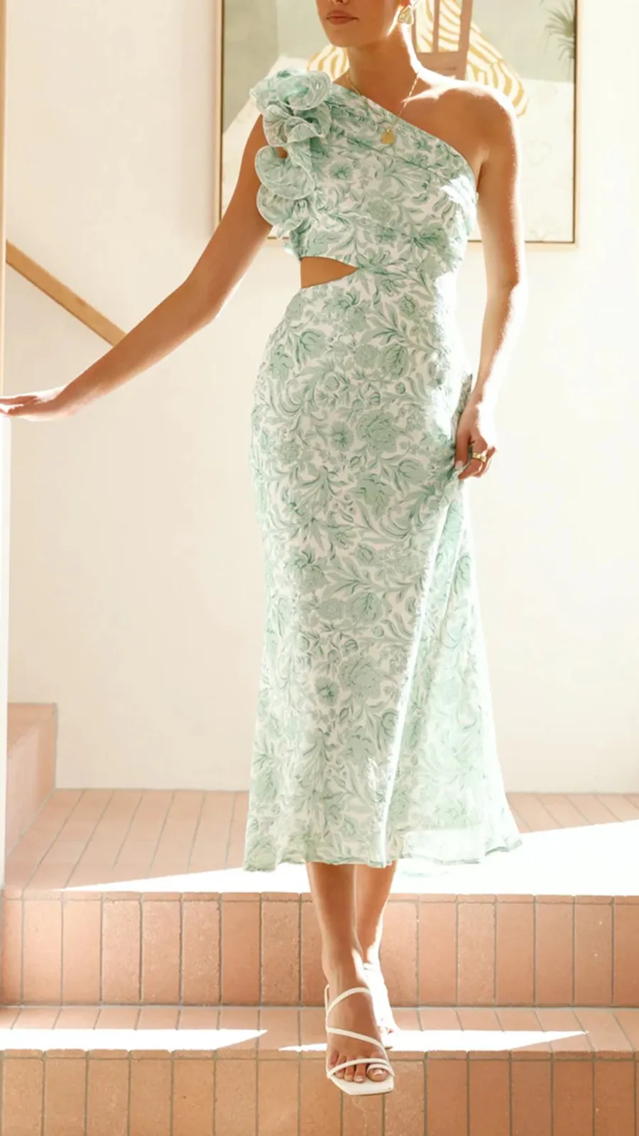 Side Cut Out Design Maxi Dress