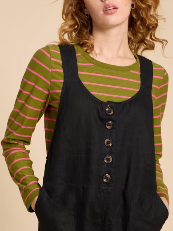 Crop Linen Dungaree
