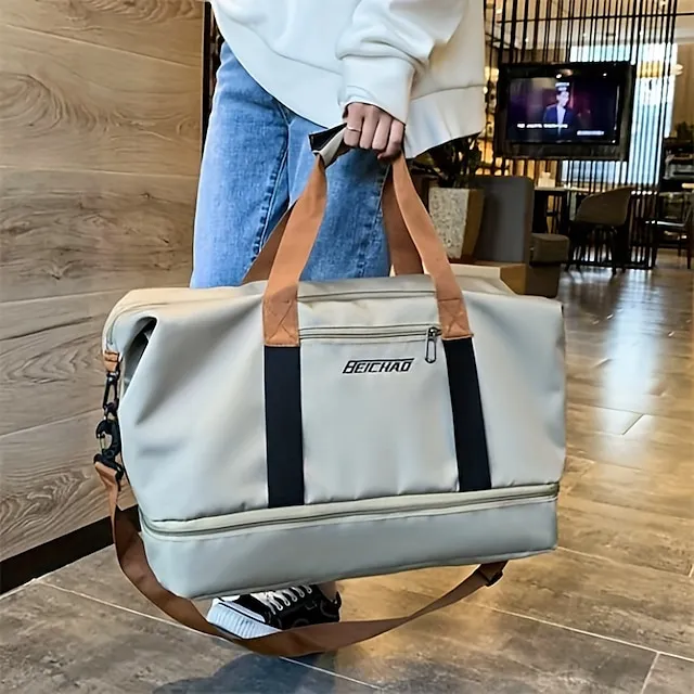 Dry And Wet Separation Large Capacity Travel Bag Casual Outdoor Luggage Bag Handbag