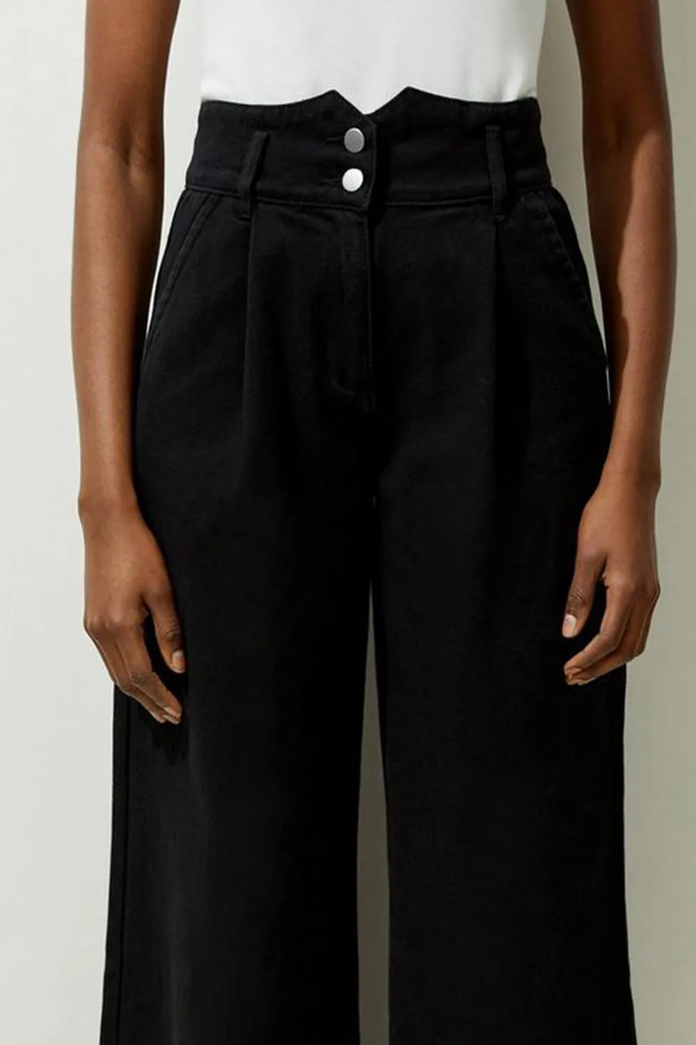 Petite Denim Wide Leg Jean