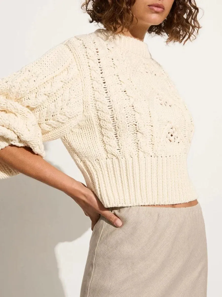 Openwork Long Sleeve Knit Jumper