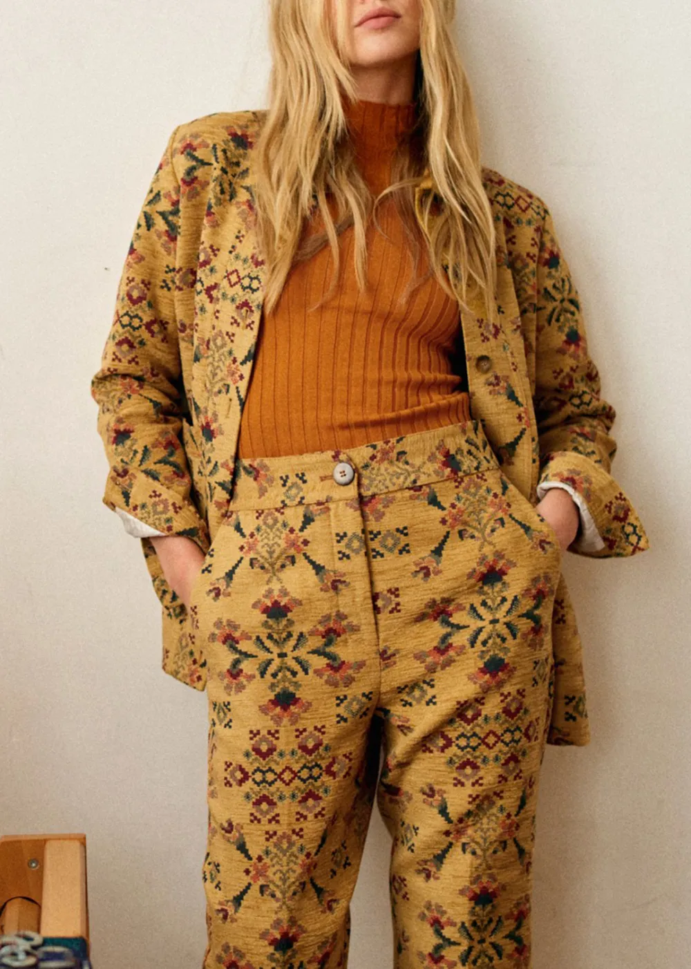 Oversized Jacquard Jacket