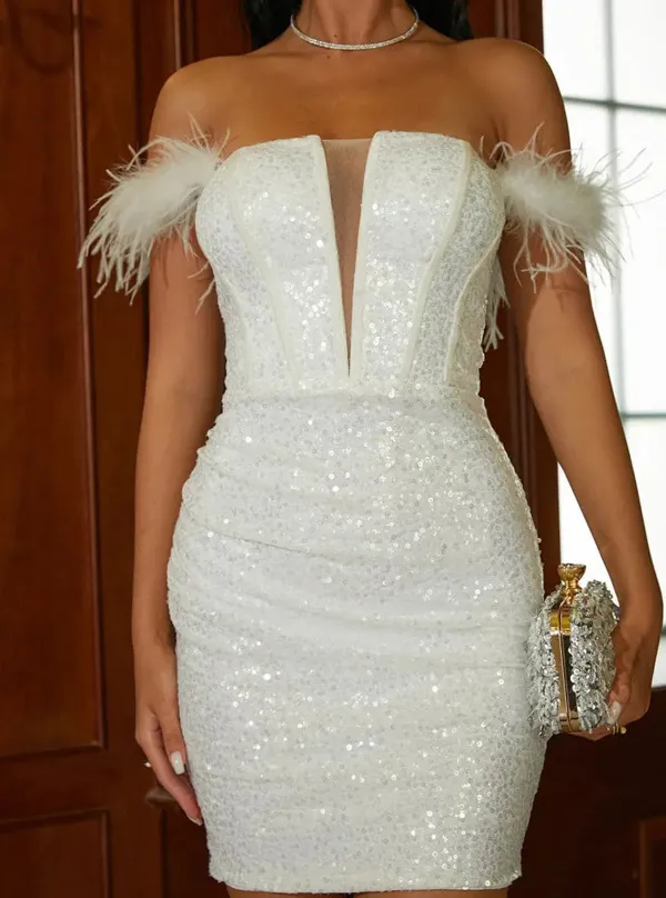 Off Shoulder Bodycon Applique Homecoming Dress