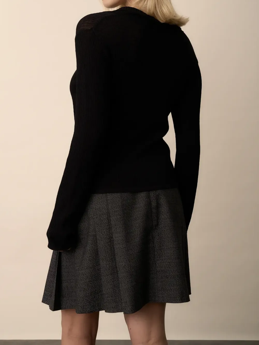Graphite Marle Pleated Mini Skirt