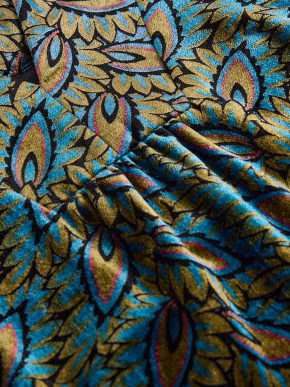 Ash Printed Velvet Top