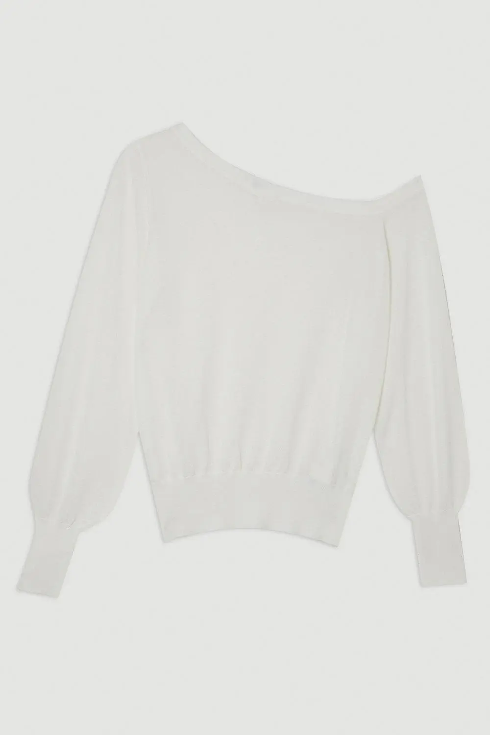 Lightweight Viscose Blend Summer Knit Off Shoulder Top