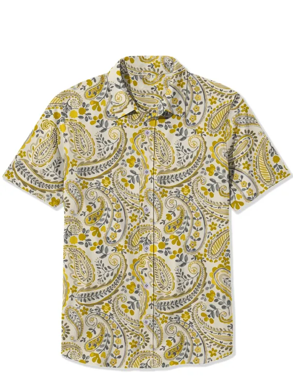 Vintage Yellow Paisley Shirt