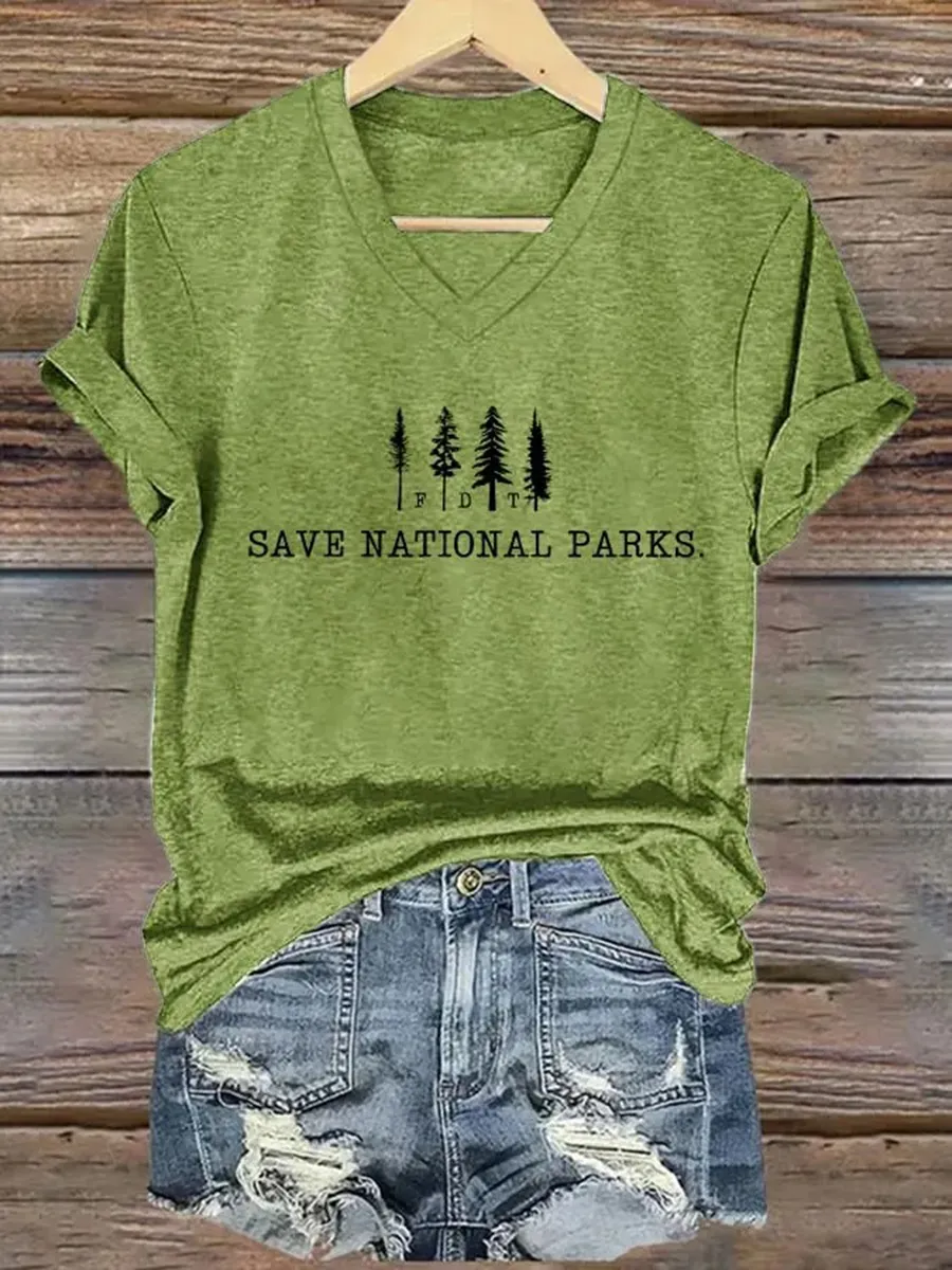 Women's Save The National Parks Print T-Shirt