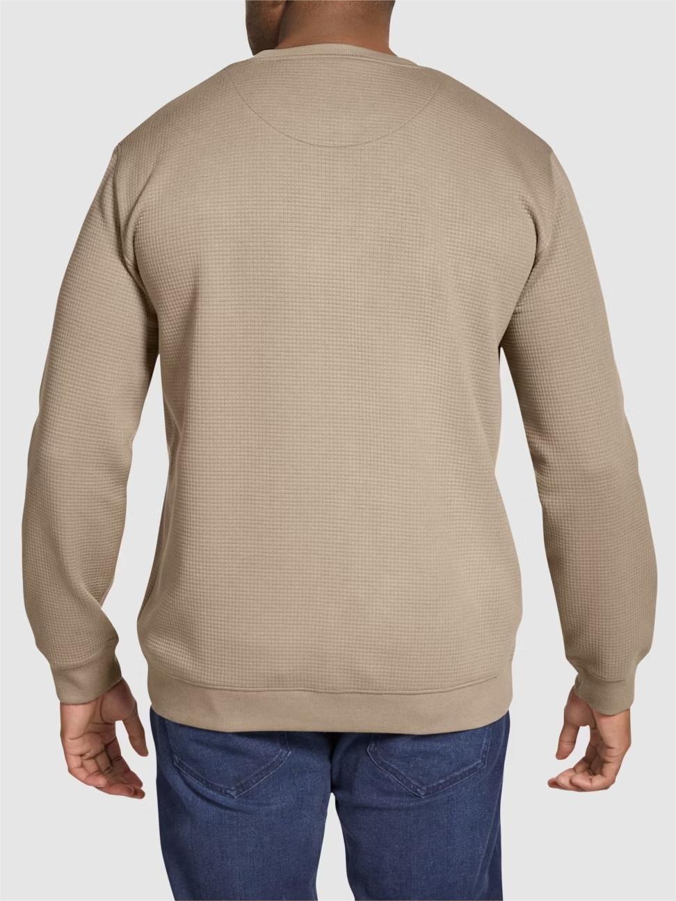 CASUAL LONG SLEEVE GEOMETRIC TEXTURED SWEATSHIRT